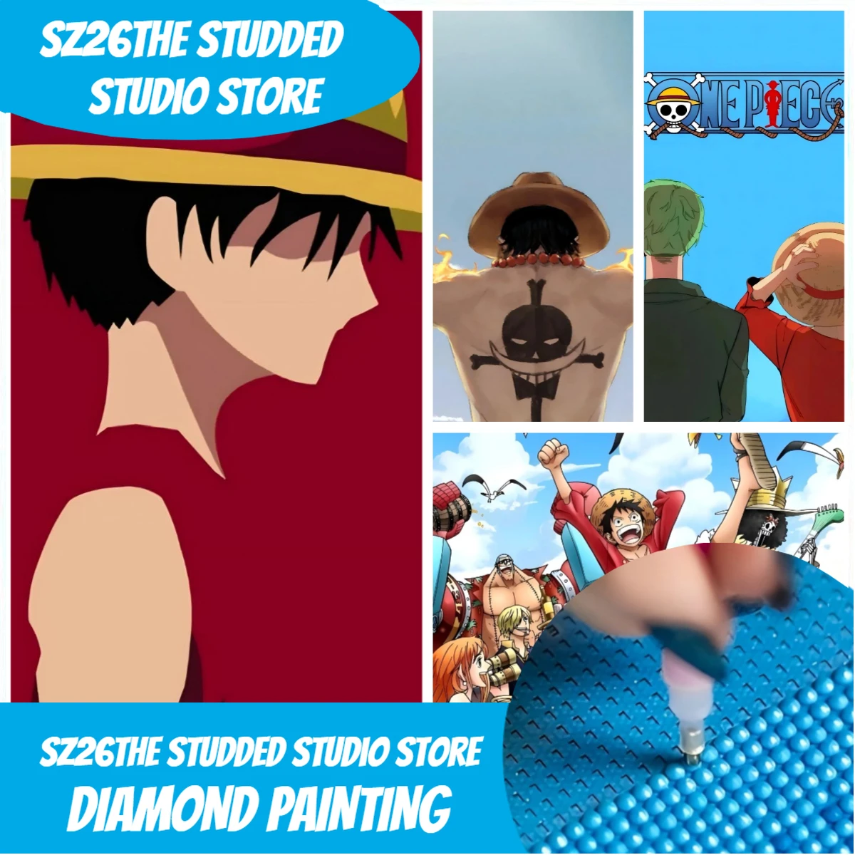 5D Diamond Painting Kit Full Drill - Sz26 Набор для алмазной вышивки «Аниме