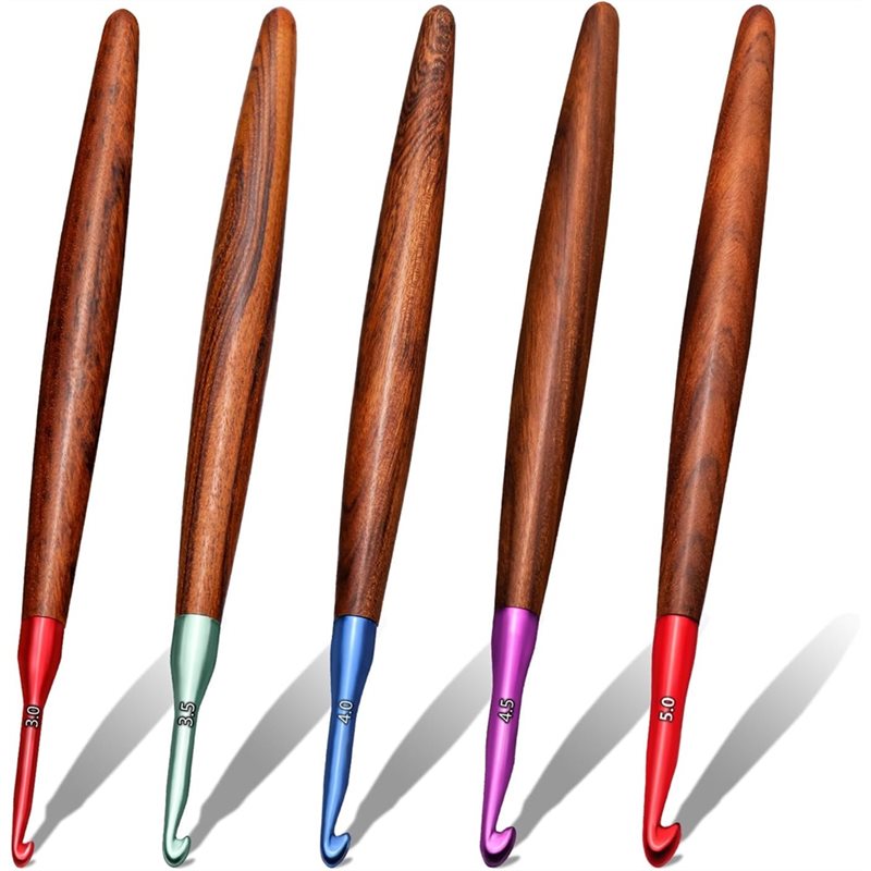 Wooden Crochet Hooks Ergonomic Handle - 【ПОСЛЕДНИЙ ШАНС】Набор эргономичных крючков для вязания,