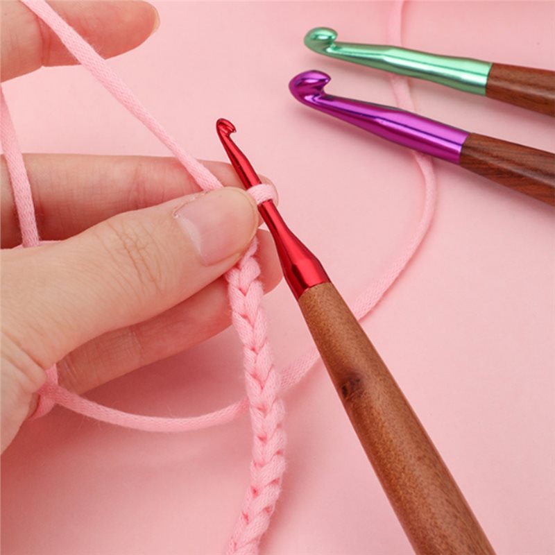 Набор крючков для вязания A11E – обзор и цена Wooden Crochet Hooks Ergonomic Handle