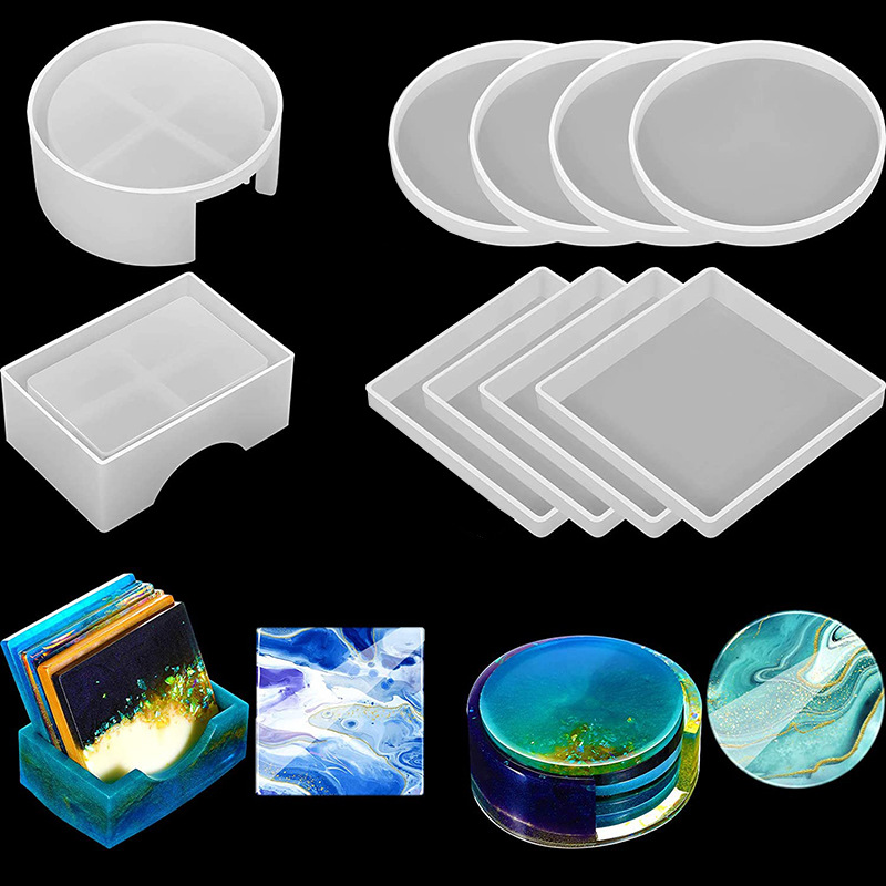 5 шт./компл. подставки для чаш – обзор и цена Silicone Epoxy Resin Molds Set
