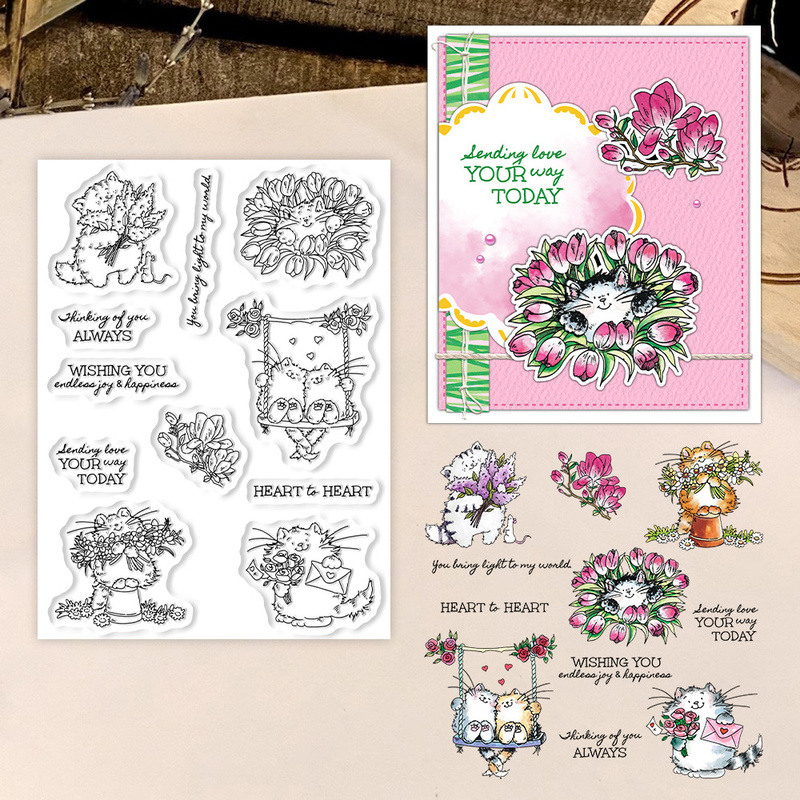 Прозрачный штамп Suncraft с ми – обзор и цена Clear Silicone Stamps For Card Making