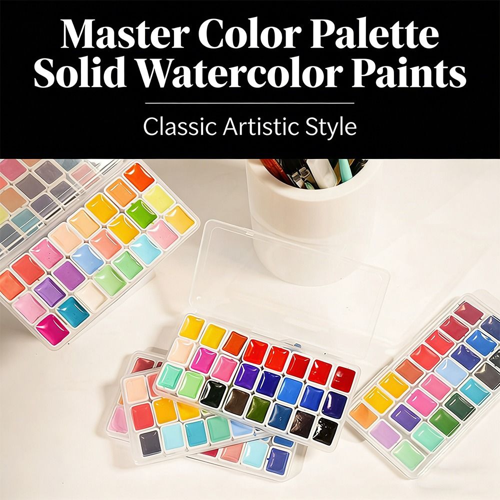 Набор акварельных красок из 24 – обзор и цена Watercolor Paint Set Solid Pigment