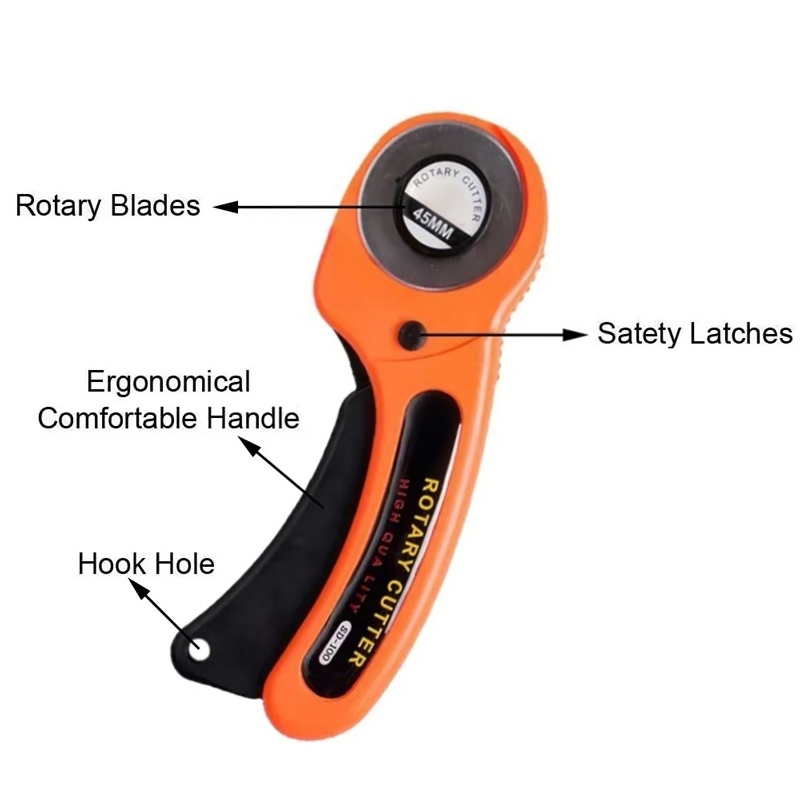 45 мм роликовый нож для резки  – обзор и цена Rotary Cutter For Fabric 45Mm