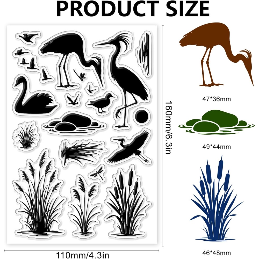 Силиконовые штампы с рисунком  – обзор и цена Clear Silicone Stamps For Card Making