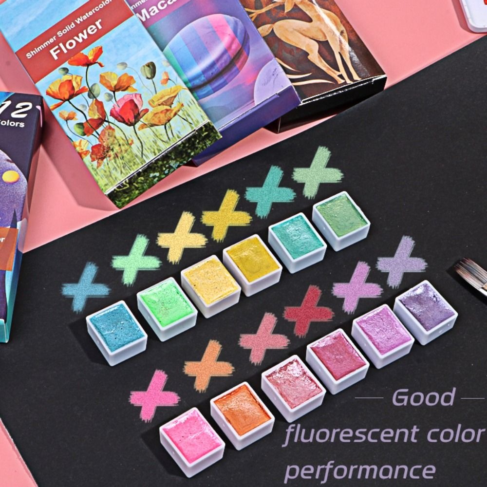 Портативный однотонный набор а – обзор и цена Watercolor Paint Set Solid Pigment