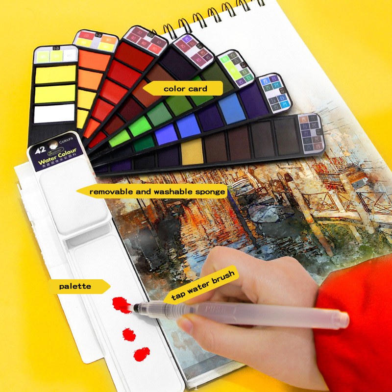 18/25/33/42 Цвет s однотонный  – обзор и цена Watercolor Paint Set Solid Pigment