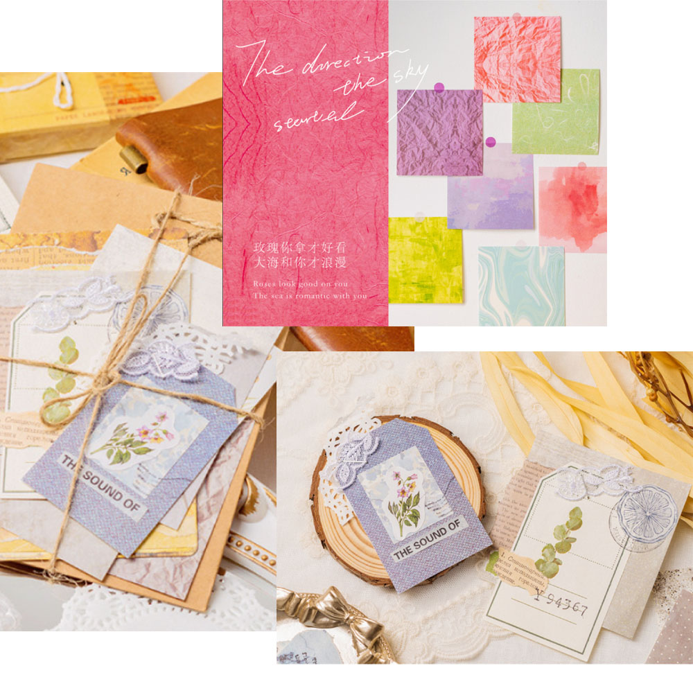100 шт. красочная текстура фон – обзор и цена Vintage Junk Journal Scrapbooking Paper